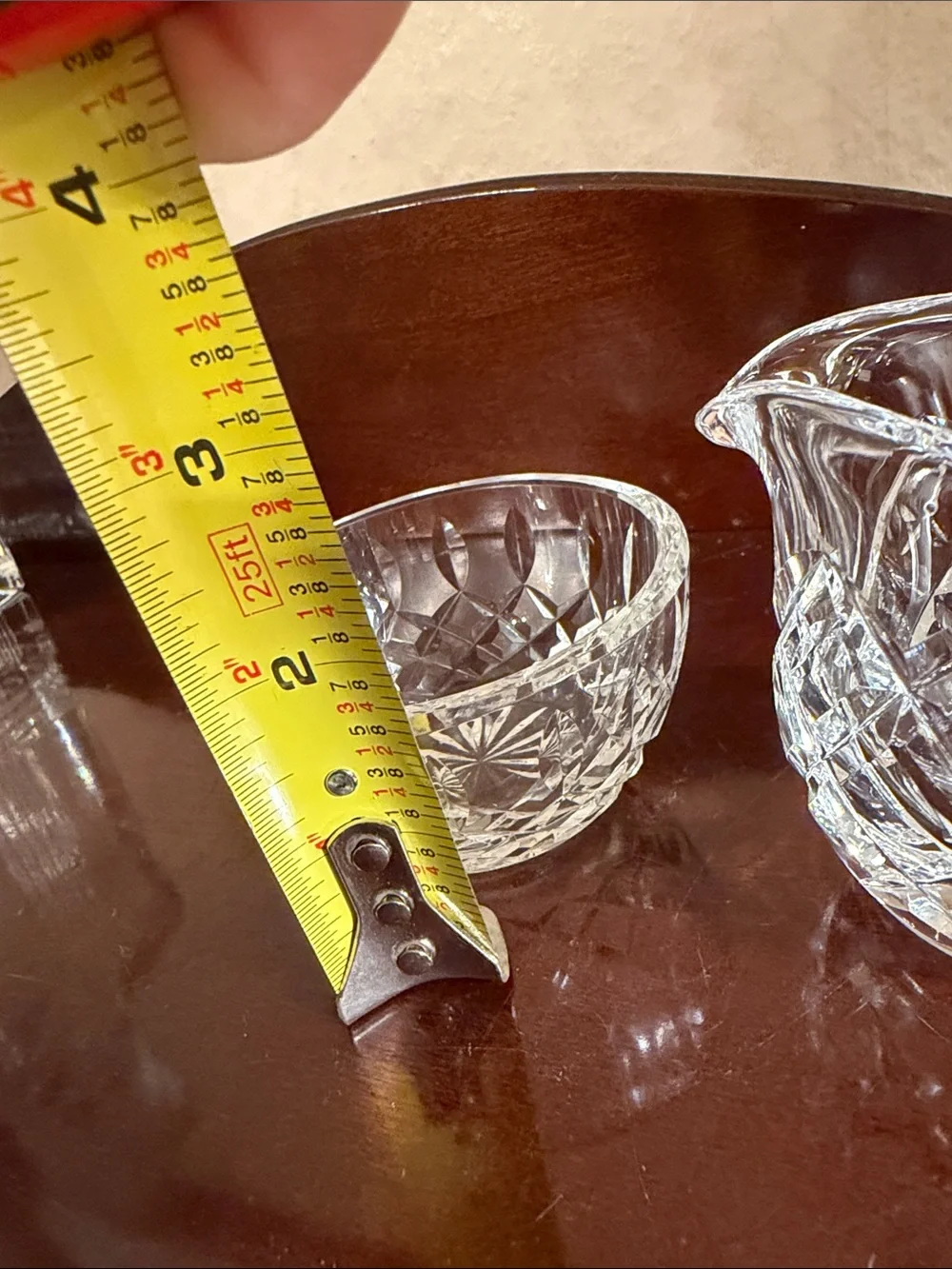 Waterford Clear Crystal Cut Creamer and Sugar Bowl Set